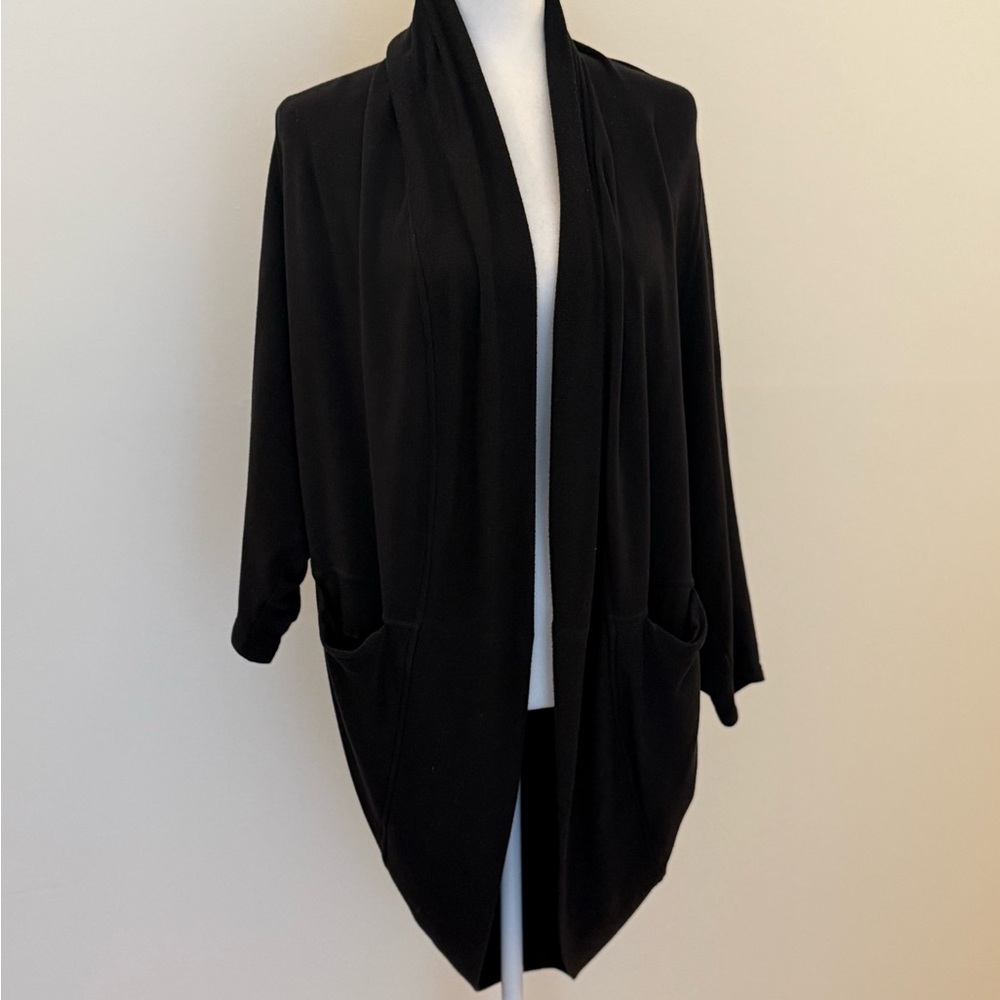Athleta Pranayama Wrap - Black Open Front Cardigan